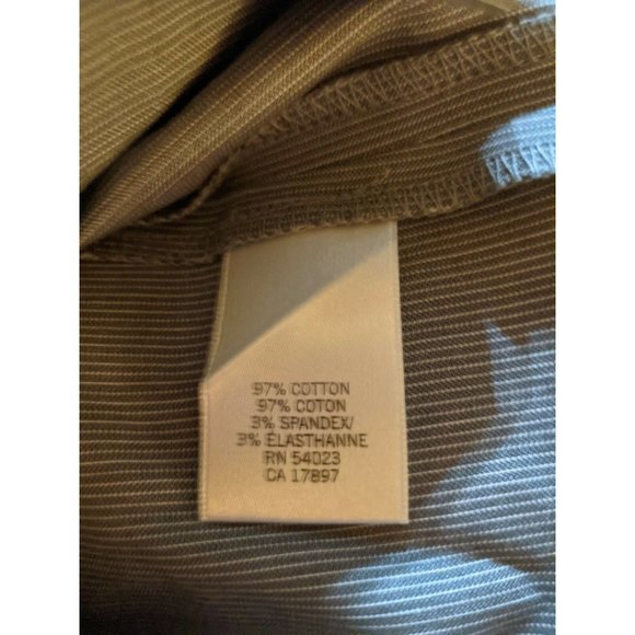 Banana Republic Gray Pinstriped Skirt Size 12 Pencil Zipper Slit Stretch Womens - Picture 4 of 5